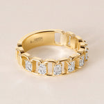 EMERALD CUT ICONICA Band Ring ABB-769-D-1  - Abtin & Co.
