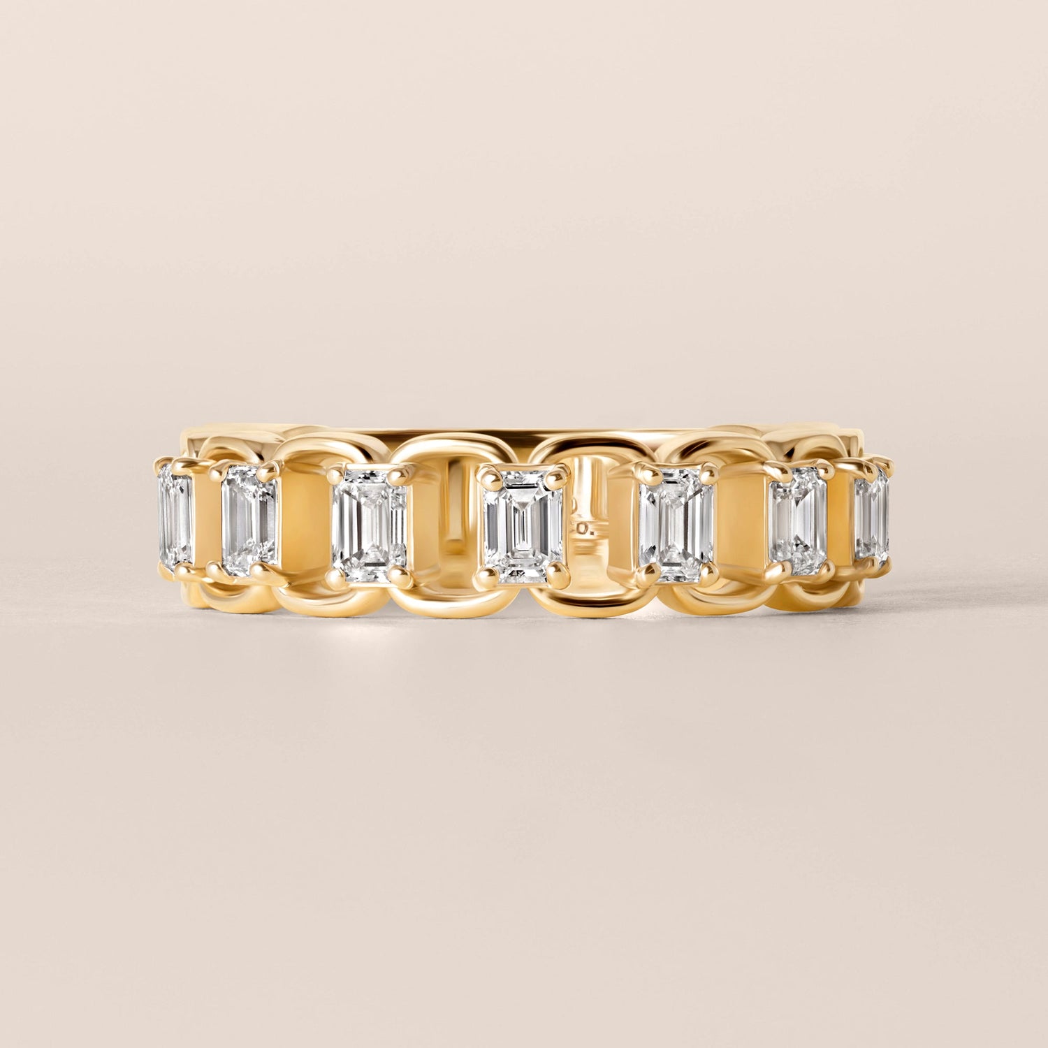EMERALD CUT ICONICA Band Ring ABB-769-D-1  - Abtin & Co.