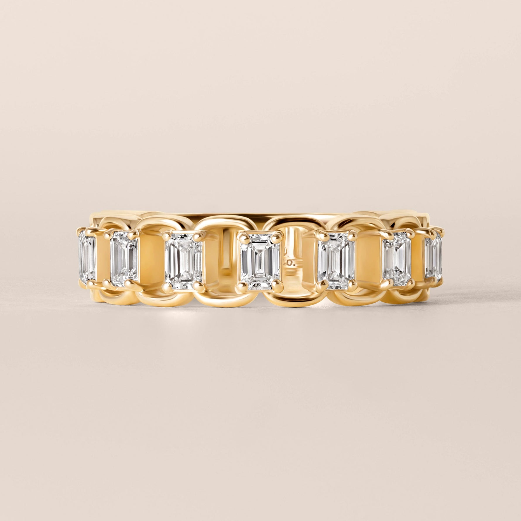 EMERALD CUT ICONICA Band Ring ABB-769-D-1  - Abtin & Co.