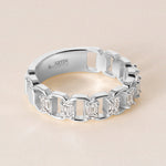 EMERALD CUT ICONICA Band Ring ABB-769-D-3  - Abtin & Co.