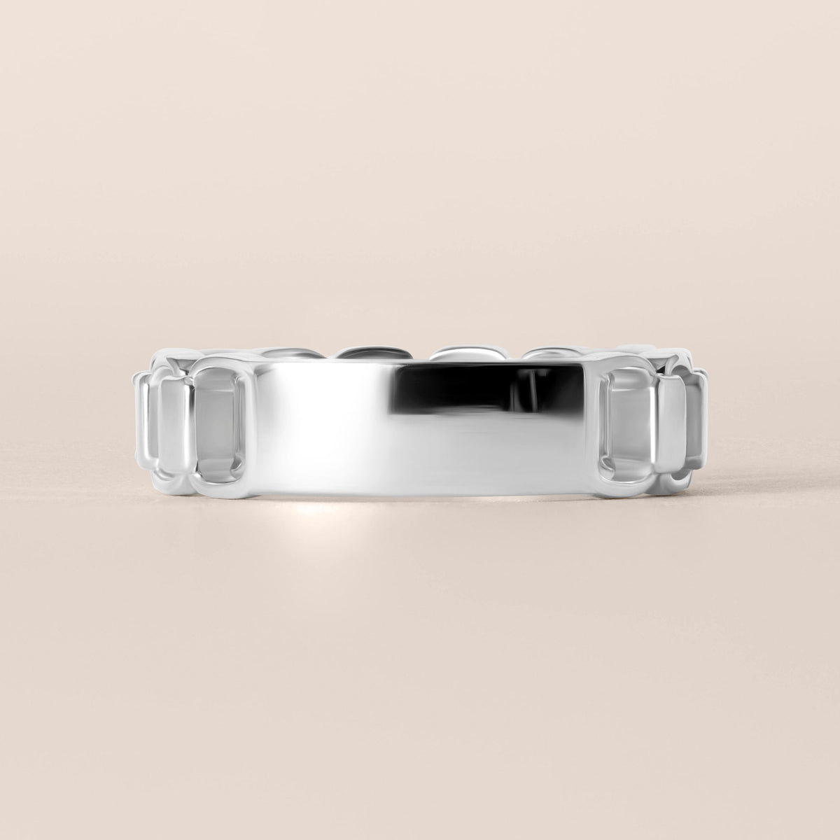 EMERALD CUT ICONICA Band Ring ABB-769-D-3  - Abtin & Co.