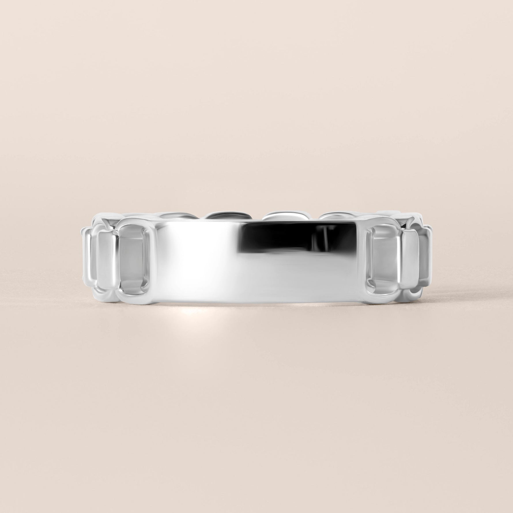 EMERALD CUT ICONICA Band Ring ABB-769-D-3  - Abtin & Co.