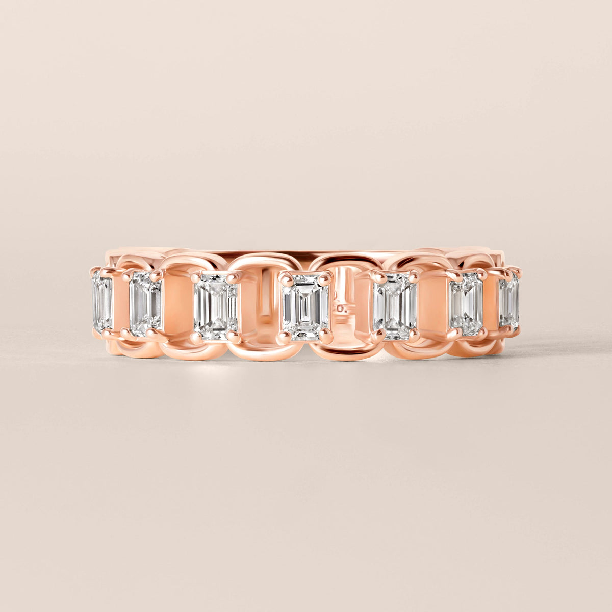 EMERALD CUT ICONICA Band Ring ABB-769-D-5  - Abtin & Co.