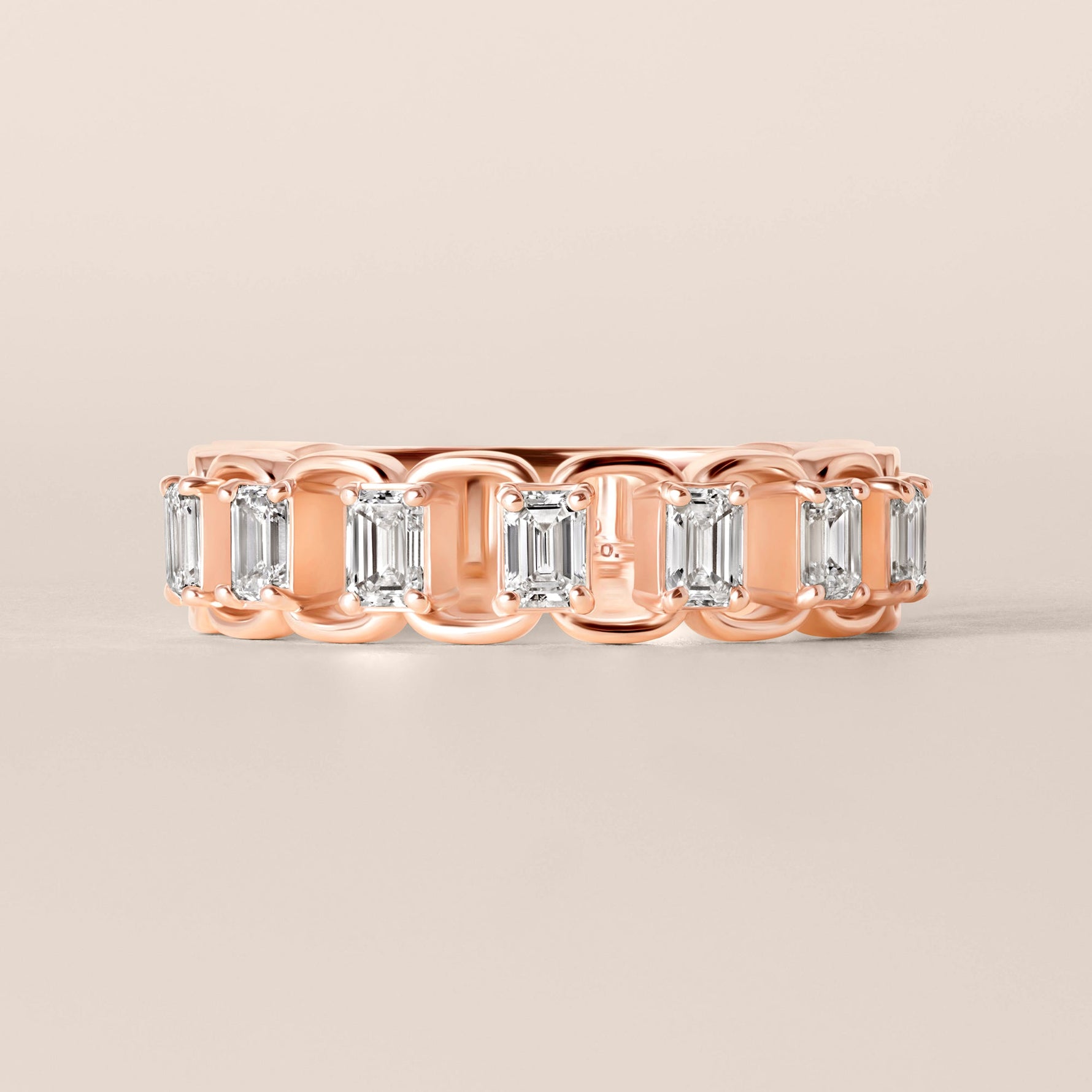 EMERALD CUT ICONICA Band Ring ABB-769-D-5  - Abtin & Co.
