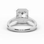 Emerald Cut Lumière Bezel Solitaire Ring ABER-104-EM-LGD  - Abtin & Co.