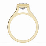 Emerald Cut Lumière Bezel Solitaire Ring ABER-104-EM-LGD  - Abtin & Co.