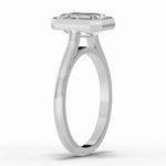 Emerald Cut Lumière Bezel Solitaire Ring ABER-104-EM-LGD  - Abtin & Co.