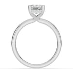 Emerald Cut Lustre Hidden Halo Solitaire Ring ABER-101-EM-LGD-6  - Abtin & Co.