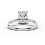 Emerald Cut Lustre Hidden Halo Solitaire Ring ABER-101-EM-LGD-6  - Abtin & Co.