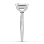 Emerald Cut Lustre Hidden Halo Solitaire Ring ABER-101-EM-LGD-6  - Abtin & Co.
