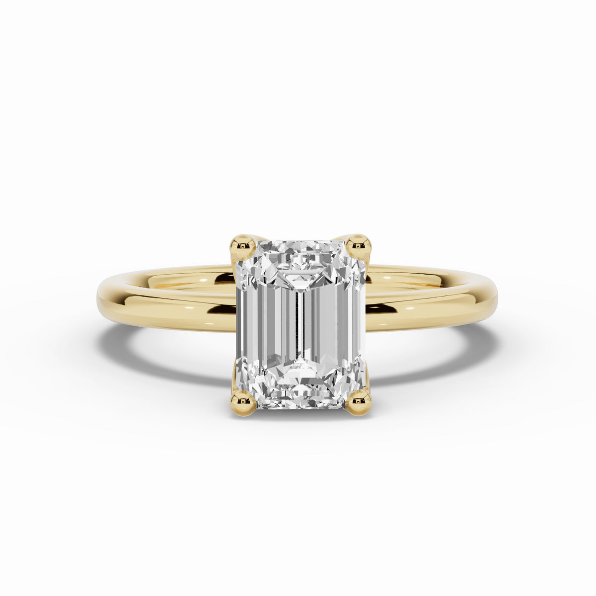 Emerald Cut Lustre Solitaire Ring ABER-100-EM-LGD-16  - Abtin & Co.