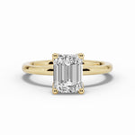 Emerald Cut Lustre Solitaire Ring ABER-100-EM-LGD-16  - Abtin & Co.