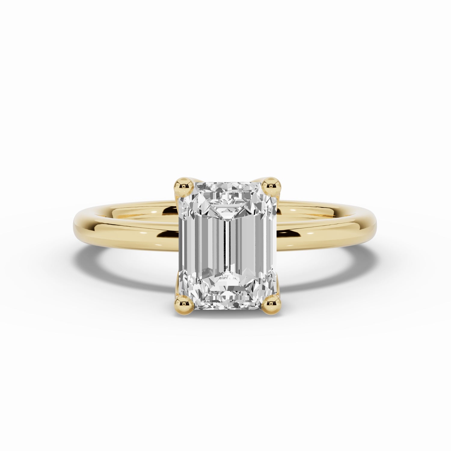 Emerald Cut Lustre Solitaire Ring ABER-100-EM-LGD-16  - Abtin & Co.