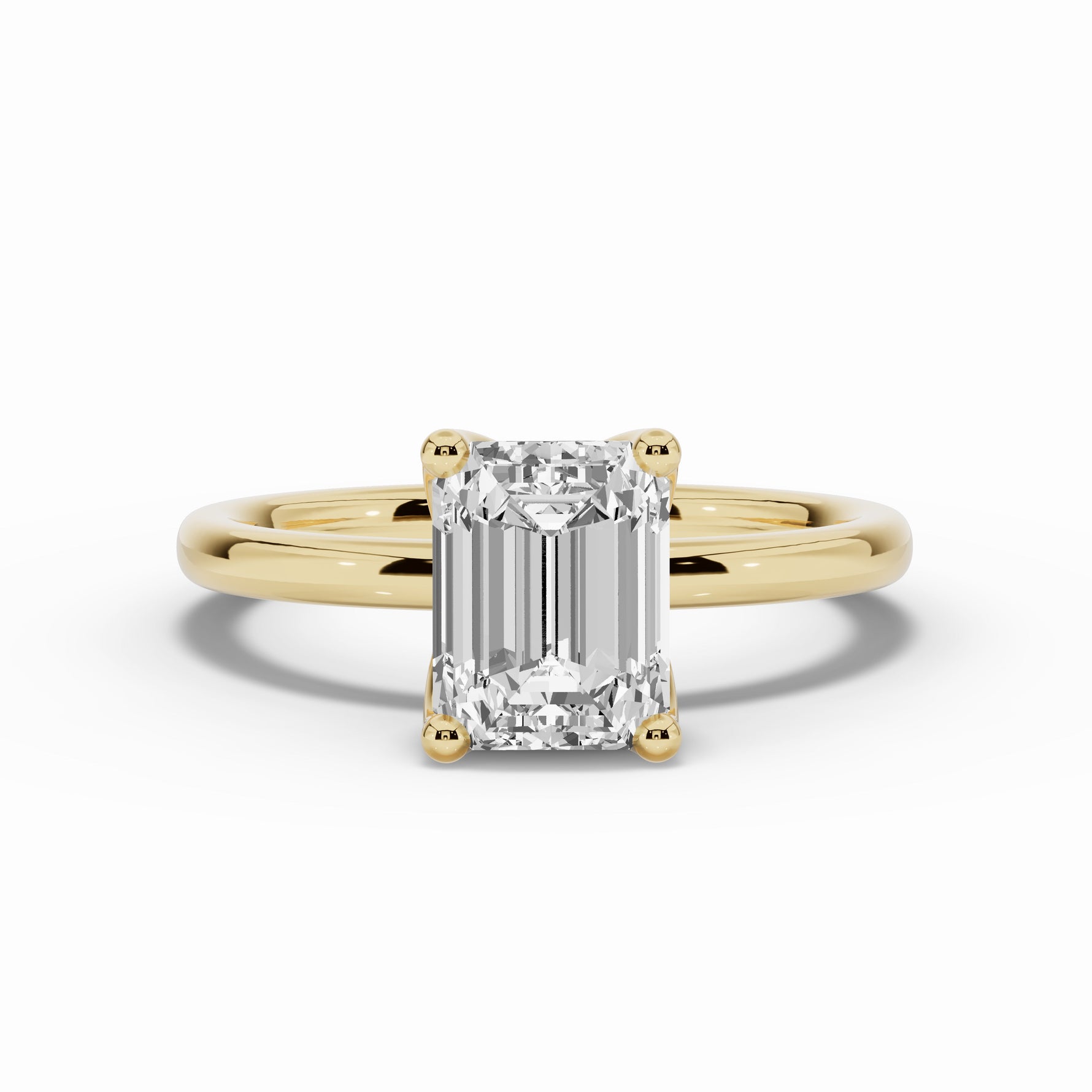 Emerald Cut Lustre Solitaire Ring ABER-100-EM-LGD-16  - Abtin & Co.