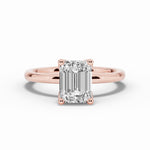 Emerald Cut Lustre Solitaire Ring ABER-100-EM-LGD-26  - Abtin & Co.