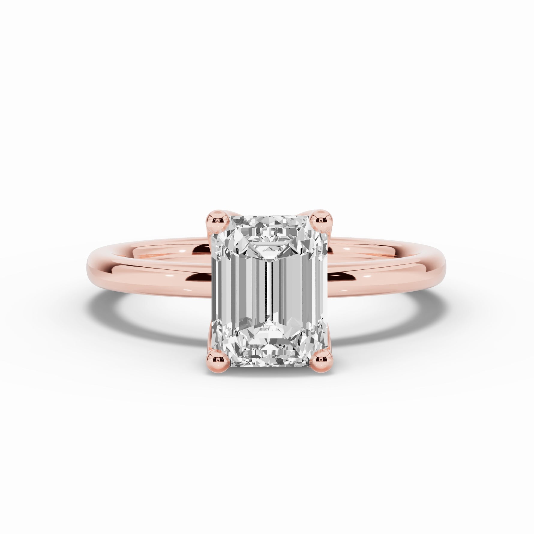 Emerald Cut Lustre Solitaire Ring ABER-100-EM-LGD-26  - Abtin & Co.