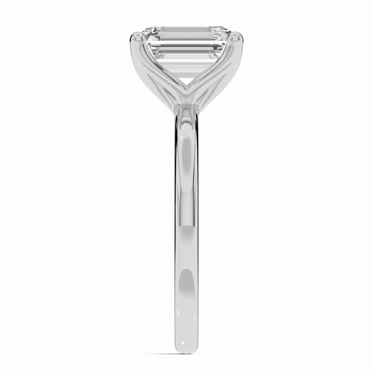 Emerald Cut Lustre Solitaire Ring ABER-100-EM-LGD-21  - Abtin & Co.