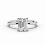 Emerald Cut Lustre Solitaire Ring ABER-100-EM-LGD-21  - Abtin & Co.