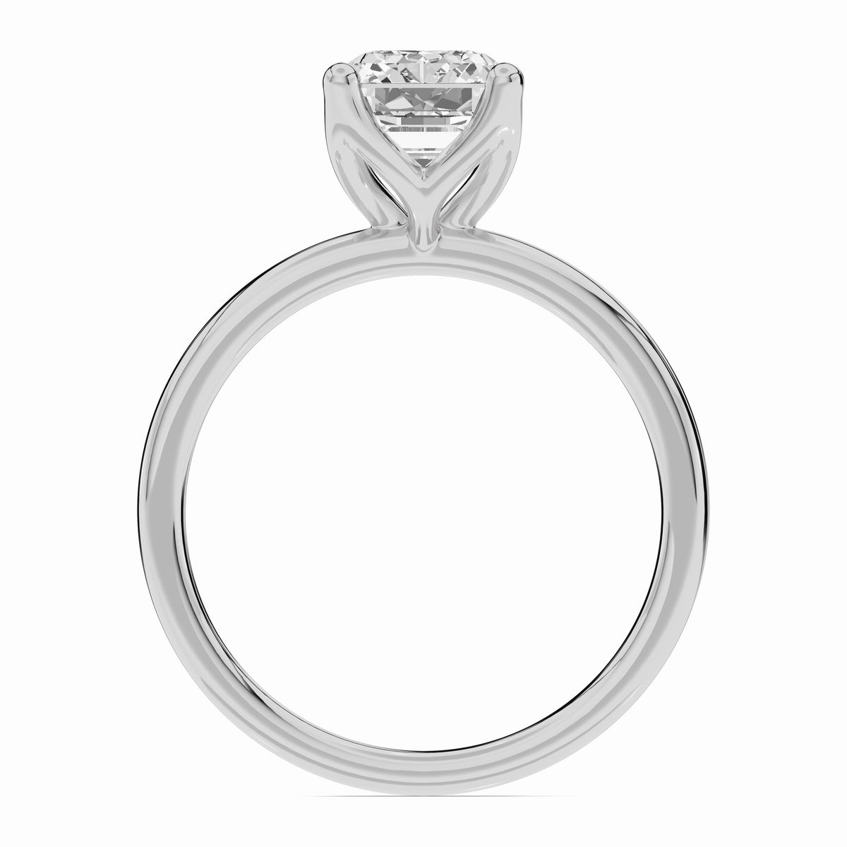 Emerald Cut Lustre Solitaire Ring ABER-100-EM-LGD-21  - Abtin & Co.