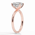 Emerald Cut Lustre Solitaire Ring ABER-100-EM-LGD-21  - Abtin & Co.