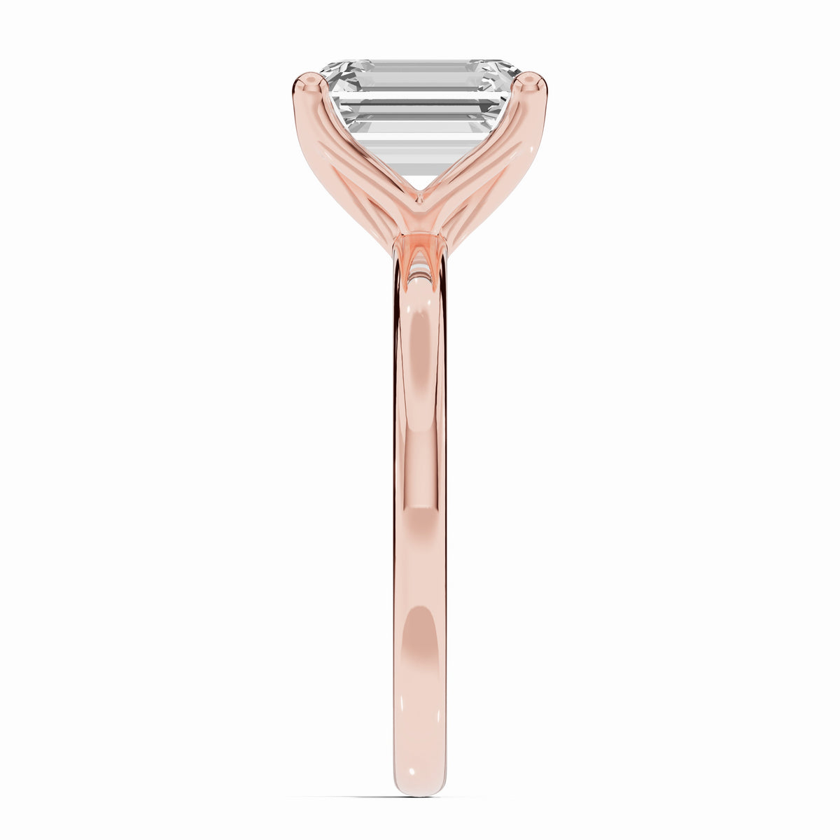 Emerald Cut Lustre Solitaire Ring ABER-100-EM-LGD-26  - Abtin & Co.