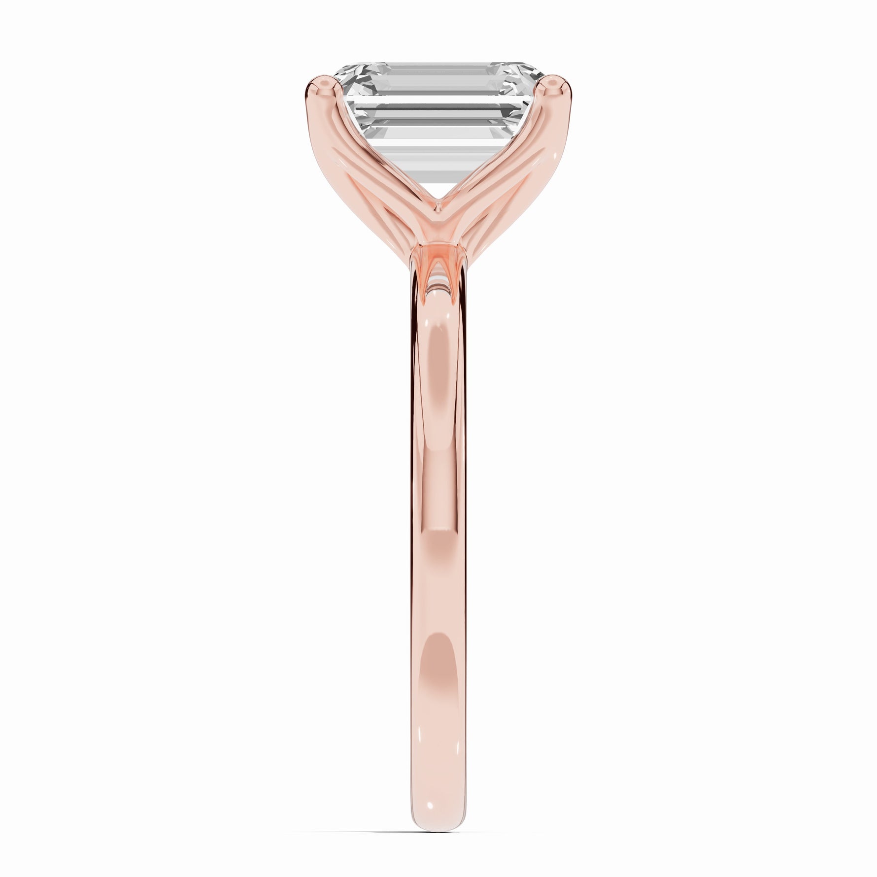 Emerald Cut Lustre Solitaire Ring ABER-100-EM-LGD-26  - Abtin & Co.