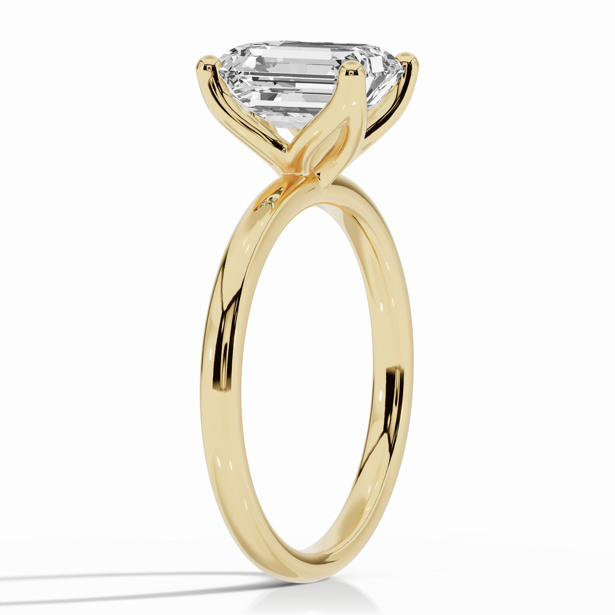 Emerald Cut Lustre Solitaire Ring ABER-100-EM-LGD-16  - Abtin & Co.