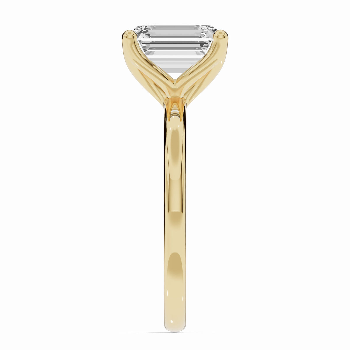 Emerald Cut Lustre Solitaire Ring ABER-100-EM-LGD-16  - Abtin & Co.