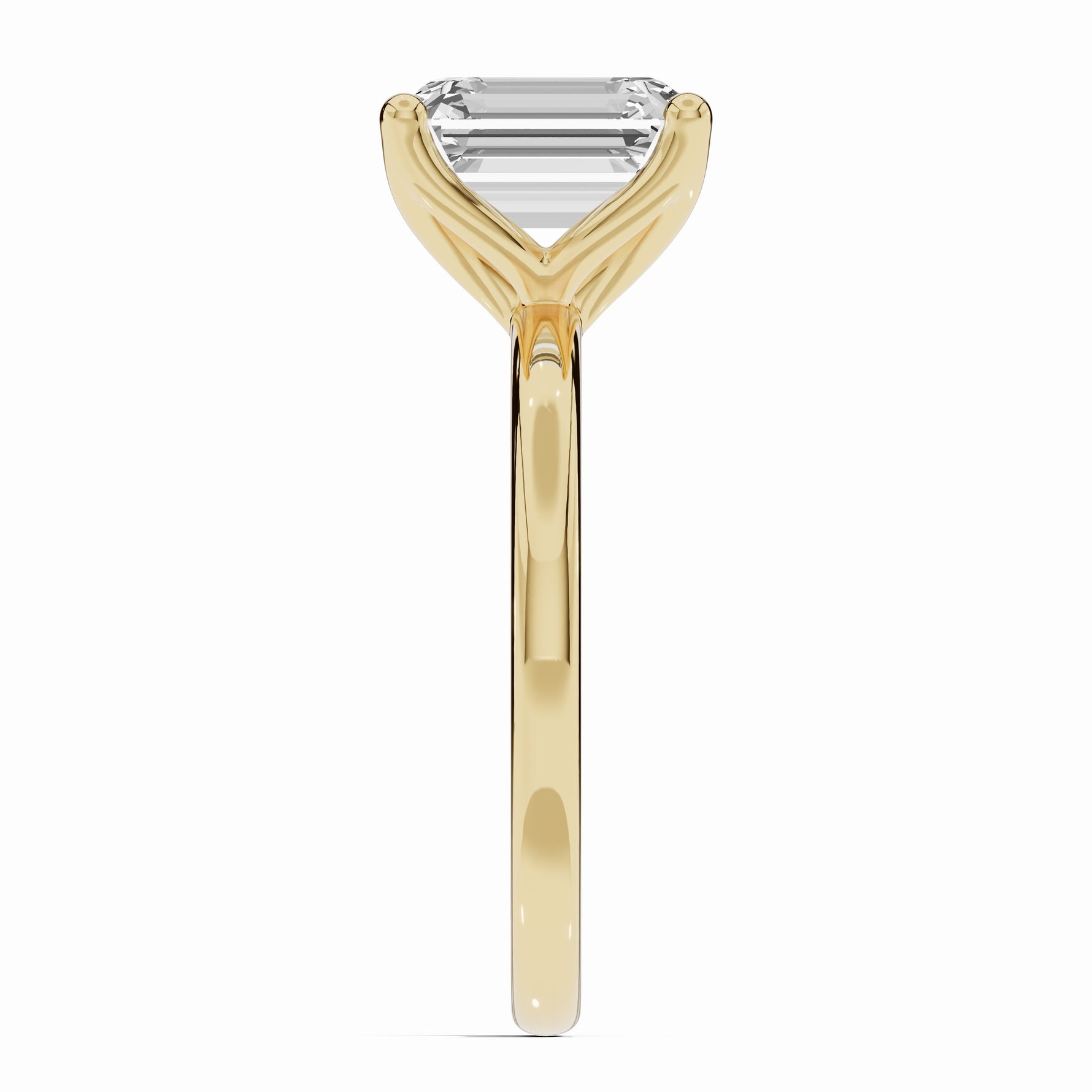 Emerald Cut Lustre Solitaire Ring ABER-100-EM-LGD-16  - Abtin & Co.
