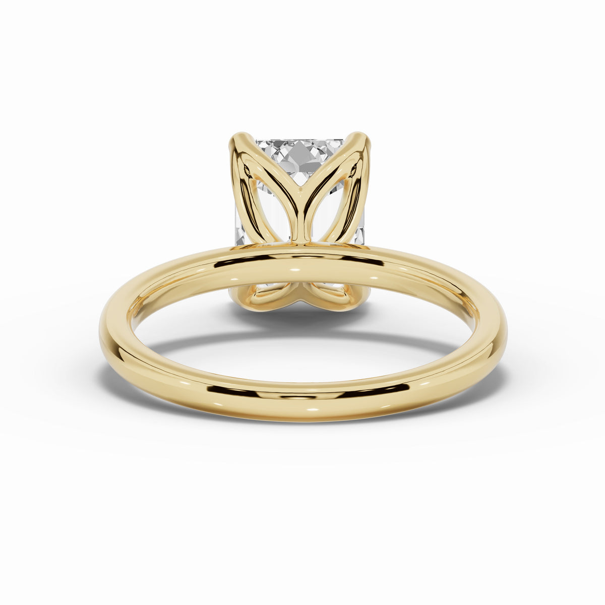 Emerald Cut Lustre Solitaire Ring ABER-100-EM-LGD-16  - Abtin & Co.