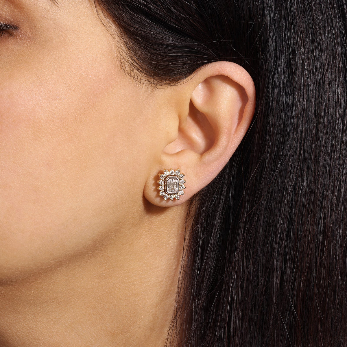 Emerald Cut Majesté Jackets Earring ABE-221-LGD-1  - Abtin & Co.