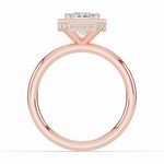 Emerald Cut Nova Halo Engagement Ring Ring ABER-108-EM-LGD-11  - Abtin & Co.