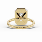 Emerald Cut Nova Halo Engagement Ring Ring ABER-108-EM-LGD-1  - Abtin & Co.