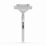 Emerald Cut Nova Halo Engagement Ring Ring ABER-108-EM-LGD-6  - Abtin & Co.
