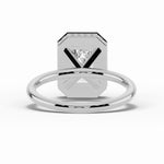 Emerald Cut Nova Halo Engagement Ring Ring ABER-108-EM-LGD-6  - Abtin & Co.