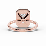 Emerald Cut Nova Halo Engagement Ring Ring ABER-108-EM-LGD-11  - Abtin & Co.