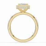 Emerald Cut Nova Halo Engagement Ring Ring ABER-108-EM-LGD-1  - Abtin & Co.