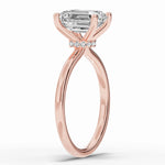 Emerald Cut Tiara Glow Solitaire Ring ABER-102-EM-LGD-11  - Abtin & Co.