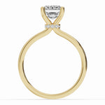 Emerald Cut Tiara Glow Solitaire Ring ABER-102-EM-LGD-1  - Abtin & Co.