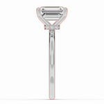 Emerald Cut Tiara Glow Solitaire Ring ABER-102-EM-LGD-6  - Abtin & Co.