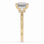 Emerald Cut Tiara Glow Solitaire Ring ABER-102-EM-LGD-1  - Abtin & Co.