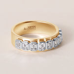 Emerald cut Vivenne Bnad Ring ABB-729-EM-D-1  - Abtin & Co.