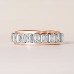 Emerald cut Vivenne Bnad Ring ABB-729-EM-D-3  - Abtin & Co.