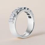 Emerald cut Vivenne Bnad Ring   - Abtin & Co.
