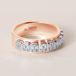 Emerald cut Vivenne Bnad Ring ABB-729-EM-D-3  - Abtin & Co.