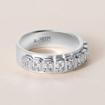 Emerald cut Vivenne Bnad Ring   - Abtin & Co.