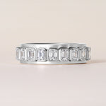 Emerald cut Vivenne Bnad Ring   - Abtin & Co.