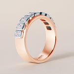 Emerald cut Vivenne Bnad Ring ABB-729-EM-D-3  - Abtin & Co.