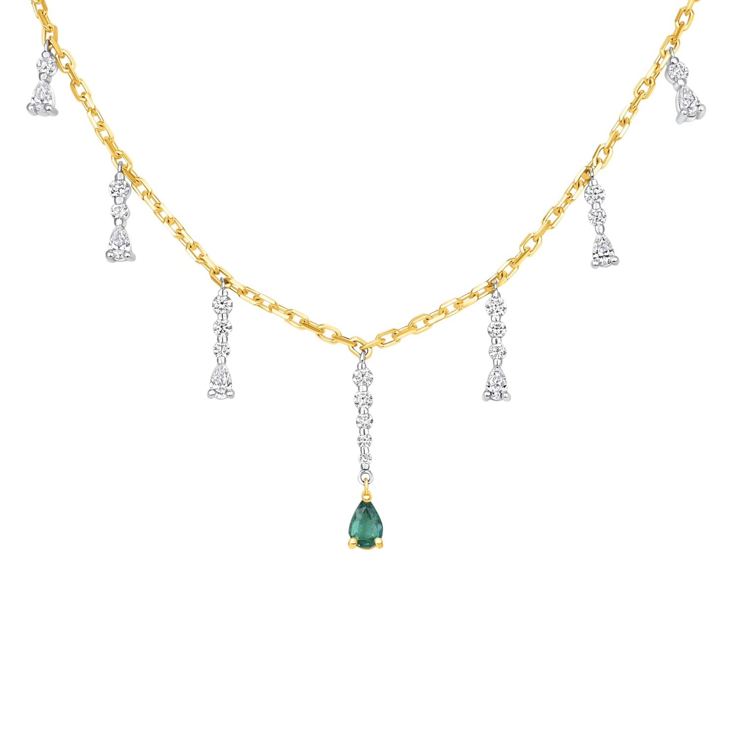 Emerald Serenade Necklace Necklace ABN-183-EMD-1  - Abtin & Co.