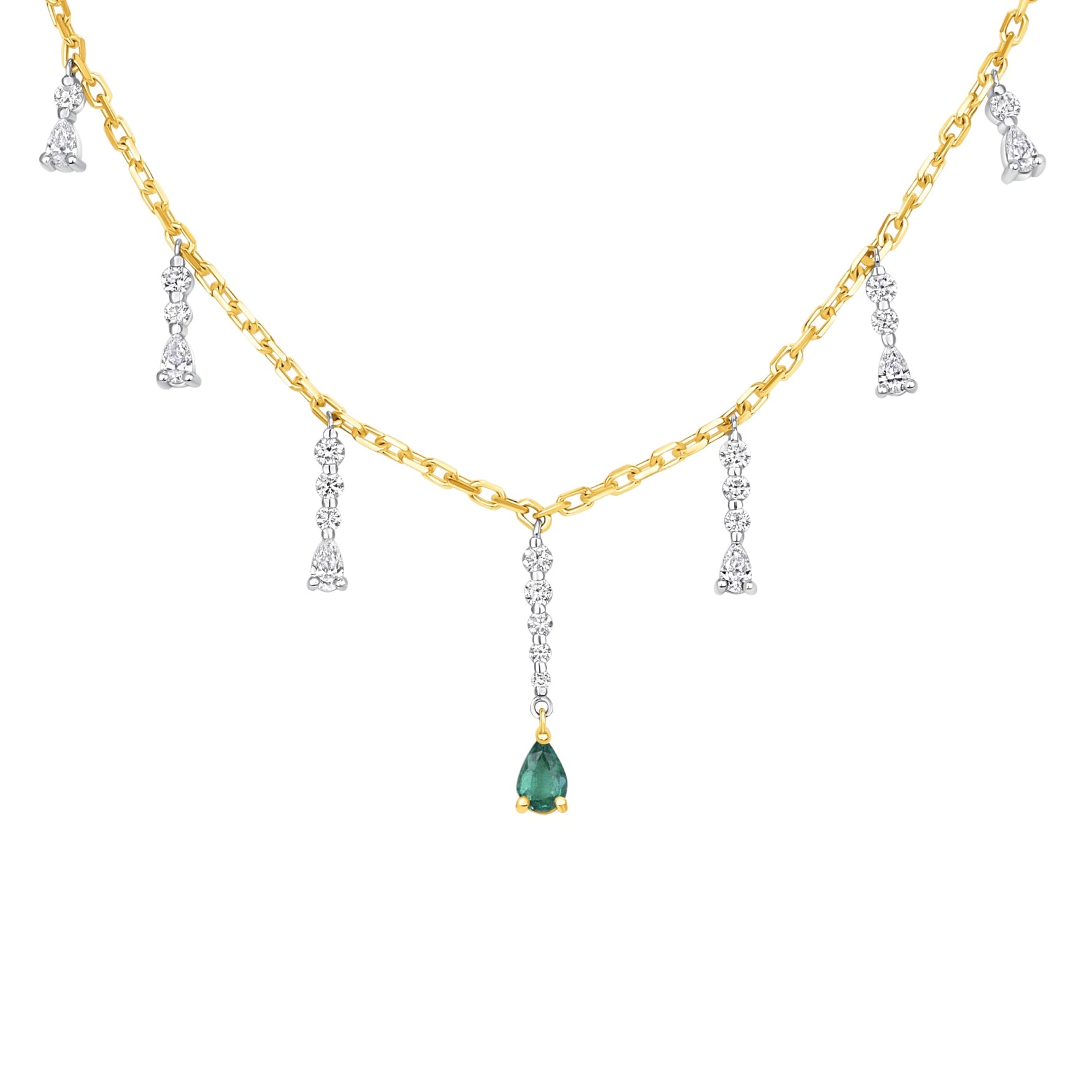 Emerald Serenade Necklace Necklace ABN-183-EMD-1  - Abtin & Co.